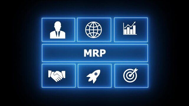 Business, Technology, Internet and network concept. " MRP " business and finance concept. compliance, and performance, often conducted by internal or external auditors. 4k video