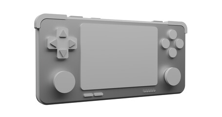 3d right view metal empty screen of portable game console illustration background  © Hary