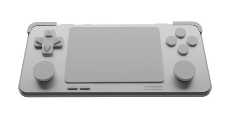 3d up view metal empty screen of portable game console illustration background  © Hary