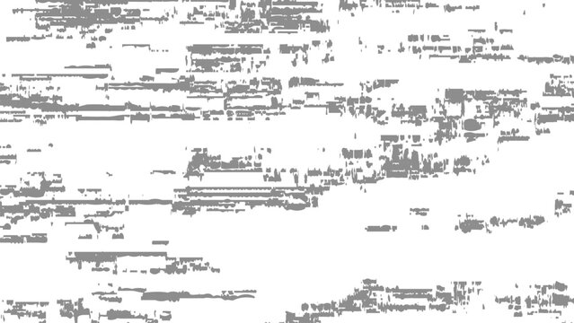 Abstract glitch texture background with pixelated grey and white digital static noise and broken signal distortion