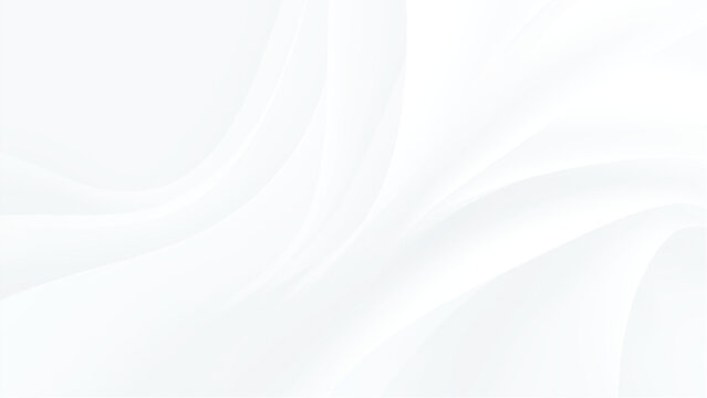 Abstract white fabric silk texture background with soft smooth waves and elegant draped cloth folds