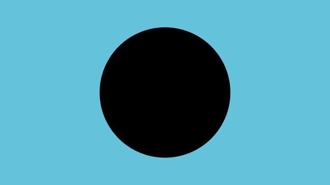 Blue circle wipe transition opening and closing, transparent background scene change animation