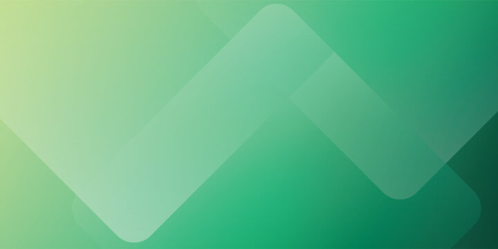 Abstract green geometric background with overlapping rounded squares and soft gradient layers for corporate presentation banner eps10