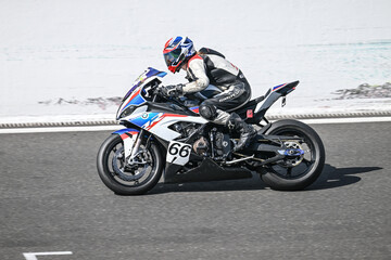 Obraz premium moto circuit Francorchamps Belgique vitesse BMW S1000