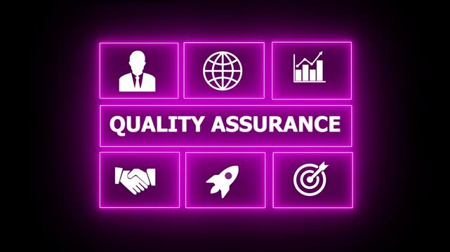 Business, Technology, Internet and network concept. " QUALITY ASSURANCE " business and finance concept. compliance, and performance, often conducted by internal or external auditors. 4k video