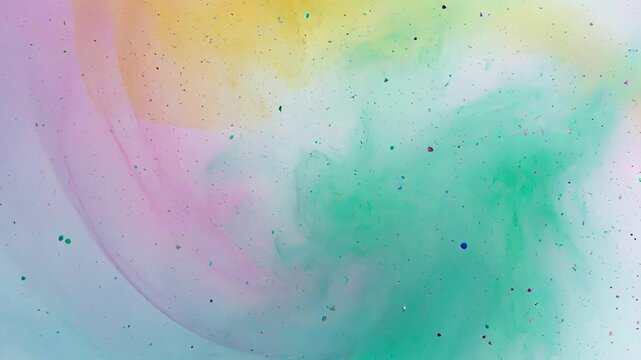 Mesmerizing colorful ink swirls in water creating captivating abstract art