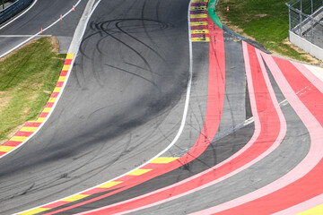 Obraz premium Belgique Wallonie circuit Spa Francorchamps piste raidillon