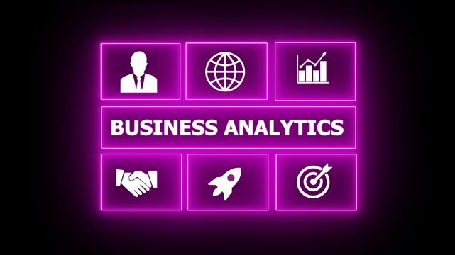 Business, Technology, Internet and network concept. " BUSINESS ANALYTICS " business and finance concept. compliance, and performance, often conducted by internal or external auditors. 4k video