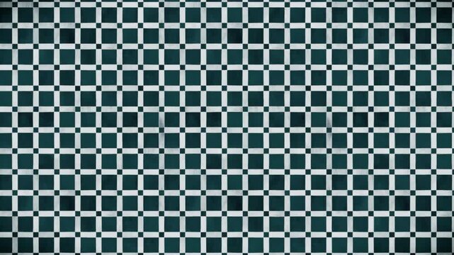 Dynamic abstract pattern background, featuring an intricate custom tiled design seamlessly looping as a 3D motion graphic.