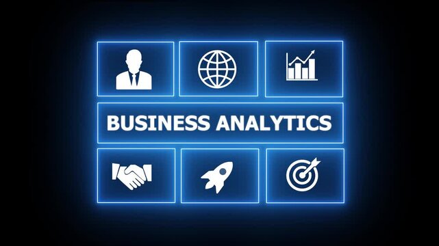 Business, Technology, Internet and network concept. " BUSINESS ANALYTICS " business and finance concept. compliance, and performance, often conducted by internal or external auditors. 4k video