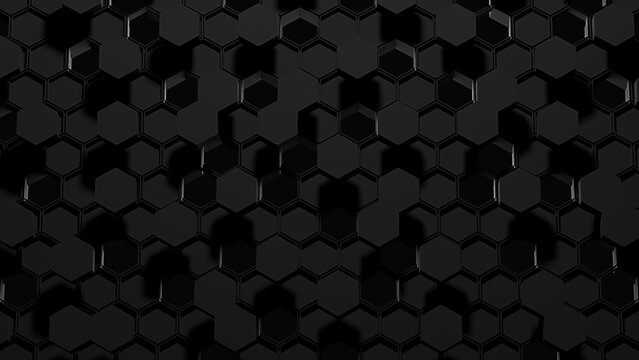 black honeycomb hexagonal pattern texture