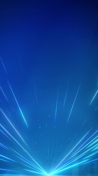Abstract Blue Light Speed Streaks Motion Background. Futuristic Energy Beams Motion Graphic.