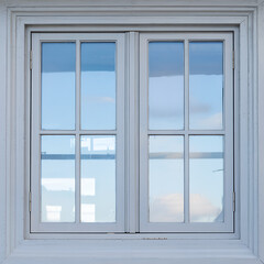Obraz premium White window frame with glass