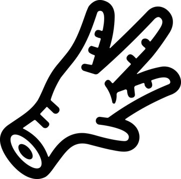 Hand Gesture, Vulcan Salute, Spock Hand, Peace Sign, Science Fiction Icon