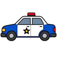 Police Patrol Vehicle Illustration in Flat Design Style for Emergency Response, Security, and Civic Services.eps © Jasmine Rosa