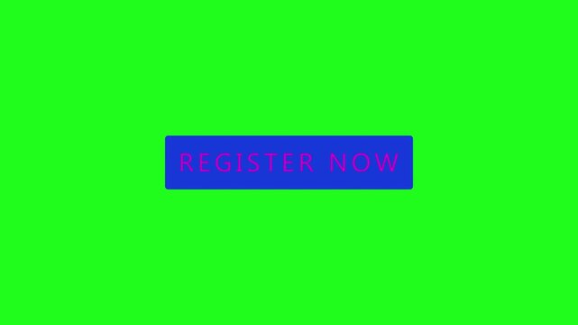 Glowing  Neon "Register Now" Text Animation on transparent Background.Neon Light "Register Now" Signboard Motion Graphic for Webinars with alpha channel in 4k.