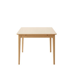 Fototapeta premium Minimalist Square Light Wood Dining Table with Natural Finish for Modern Home Interior Design