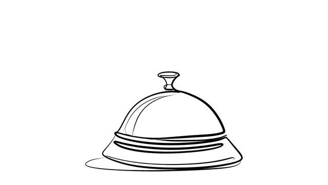 Bellhop bell on white background.
