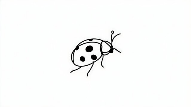 Cute ladybug illustration on white background.