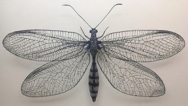 Detailed insect illustration on white background.