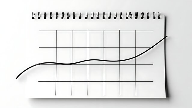 Graph chart on white background.