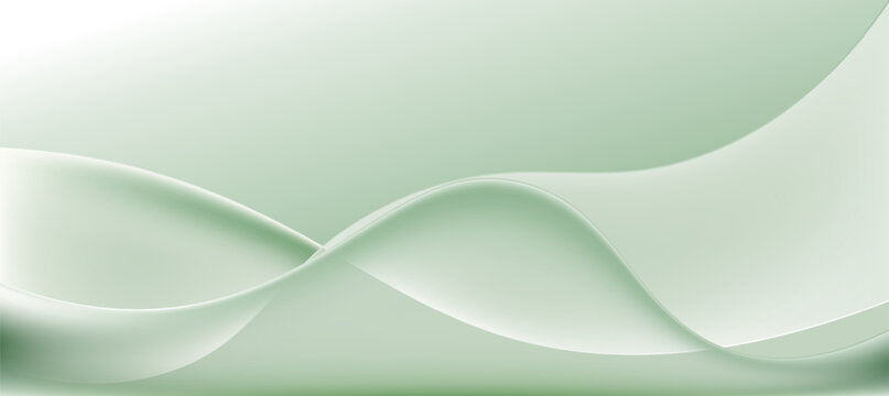 Abstract Mint Green Wave Background with Soft Flowing Curves and Subtle Gradients