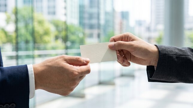 Business Professionals Exchanging Contact Information and Networking