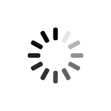 loading icon isolated on white background, loading symbol, buffering icon, simple loading symbol for web and app