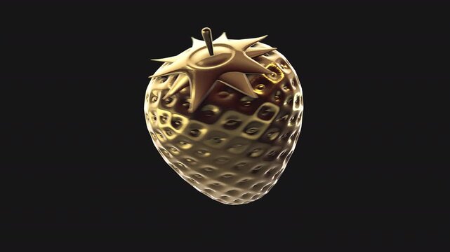A golden moving 3D object with alpha for easy drag and drop.
