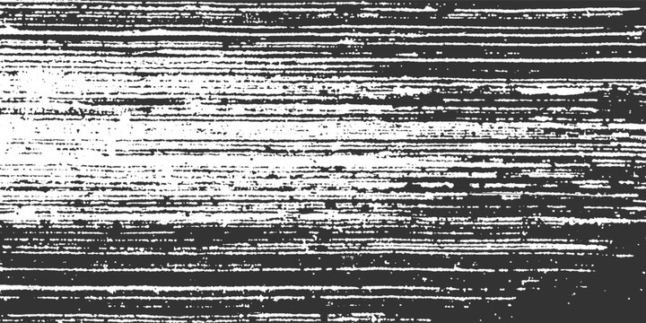 Grayscale textured horizontal lines with speckles and distressed effect background abstract pattern grunge