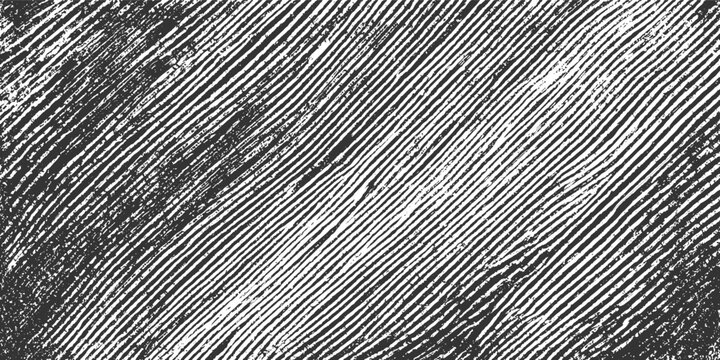 Black and white diagonal textured lines with rough grunge effect abstract background
