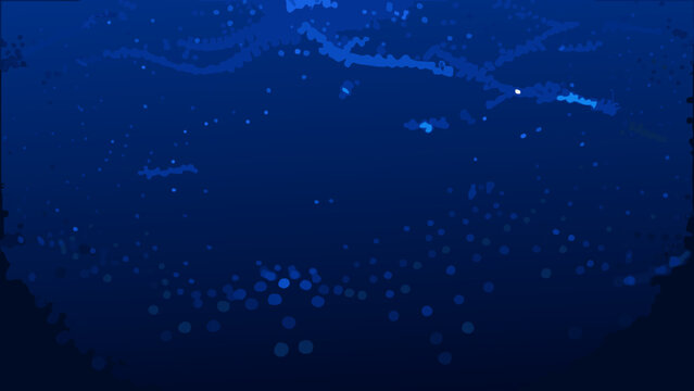 Dark blue bubble pattern with scattered circles and a textured upper edge abstract