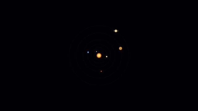 Planets align in space with bright celestial bodies