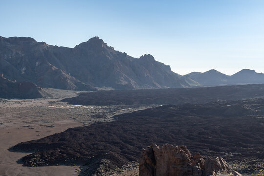 Volcanic Landscape from La Ruleta Viewpoint, Teide National Park, Tenerife