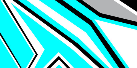 Cargo van decal design vector. Graphic abstract stripe racing background kit designs for wrap vehicle, race car, branding car. modern © fathor