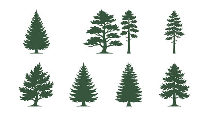Evergreen tree silhouette collection © Ditz