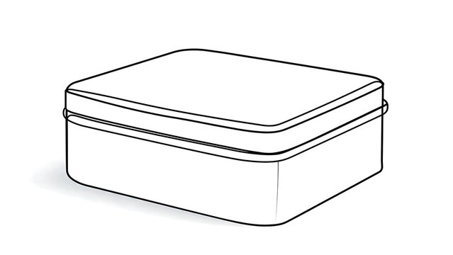 Empty metal tin can on white background.