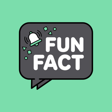 Flat vector illustration of a fun fact chat bubble with a bell icon, perfect for social media, educational content, and notifications