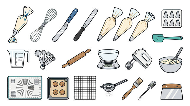 Baking Tools and Equipment Collection - Pastry, Cakes, Desserts