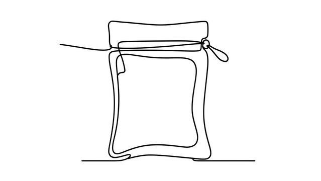 Simple bag illustration on white background.