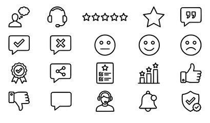Thin Line Organic Farming Icons Set with Coffee Beans Bread Carrot and Harvest Vector © Leon