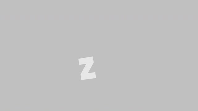 Cartoon Sleep Z Symbol Loop Animation, White Comic Letters