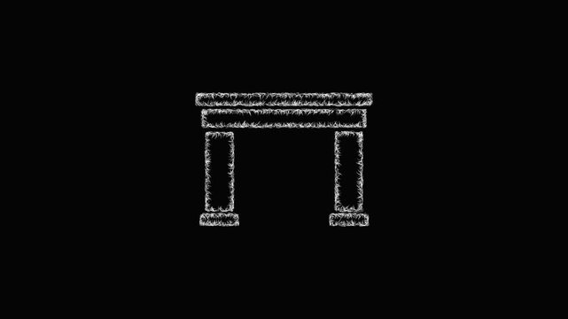 Sketch lintel icon animation - smooth progressive reveal