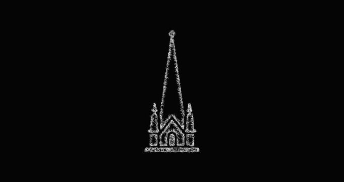 Sketch spire icon animation - smooth progressive reveal
