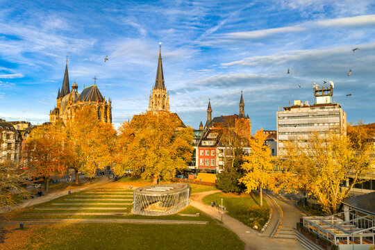 Aachen Aken Aix-La-Chapelle Cityscape NRW Gemany