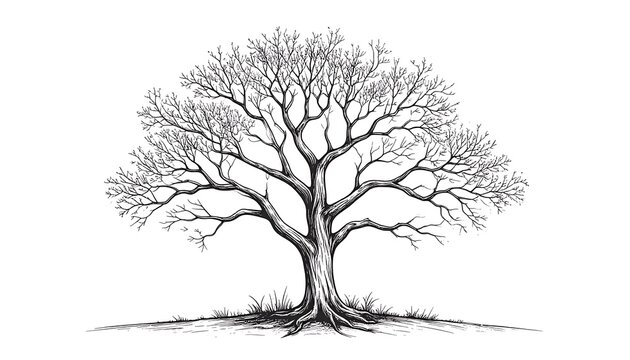 Detailed tree drawing