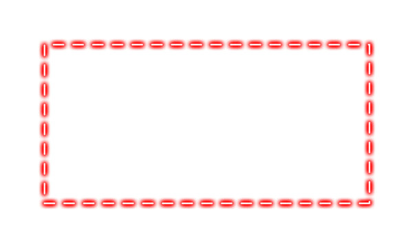 Red rectangular dashed line frame border