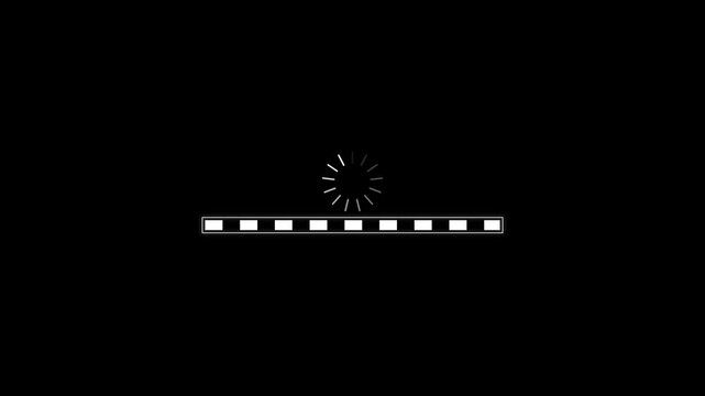Animation of Sustainable loading and buffering bar icon and circle rotating loading icon. 4k.