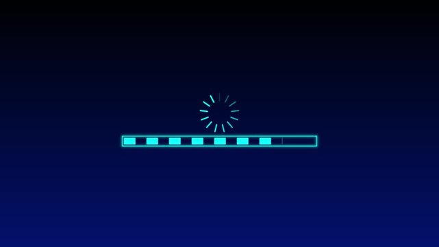 Animation of Sustainable loading and buffering bar icon and circle rotating loading icon. 4k.