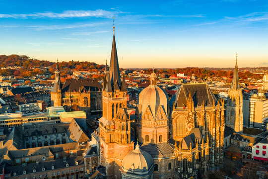Aachen Aken Aix-La-Chapelle Cityscape NRW Gemany